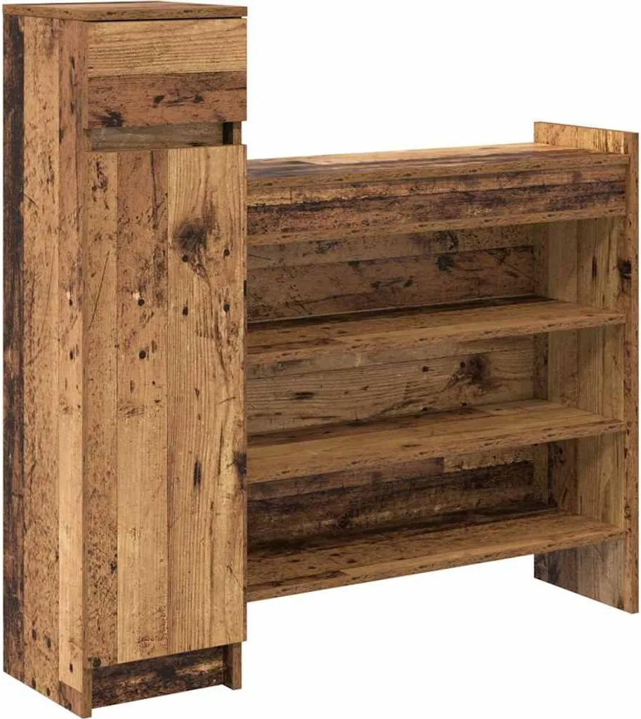 Scarpiera Legno Recupero 100,5 cm | Mobile Scarpe Rustico vidaXL