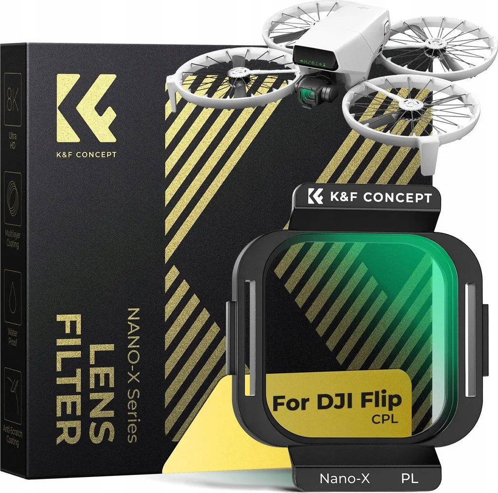 Filtre PL NANO-X 8K Ultra HD pour DJI FLIP : Verre Optique K&F CONCEPT Pro