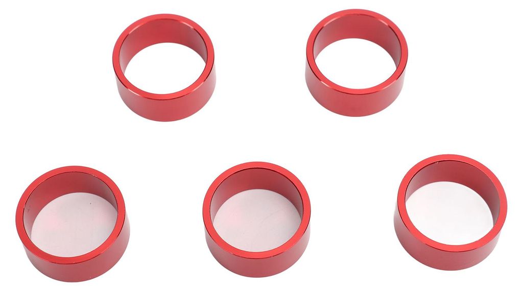 5er-Set Fahrrad-Steuersatz-Spacer, Lenker-Vorbau-Spacer, gewindeloses Aluminiumlegierungs-Steuersatz-Vorbau-Spacer-Set, passend für 28,6-mm-Gabeln...