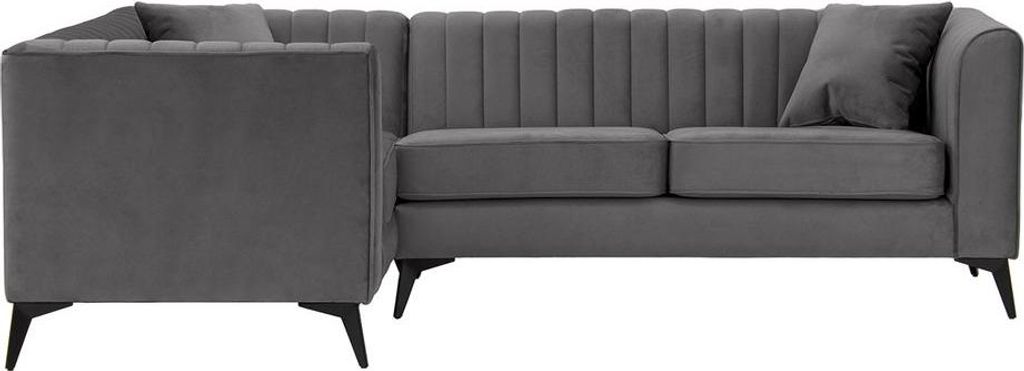 Linkseitiges Ecksofa Mary-Velluto 17-matte black