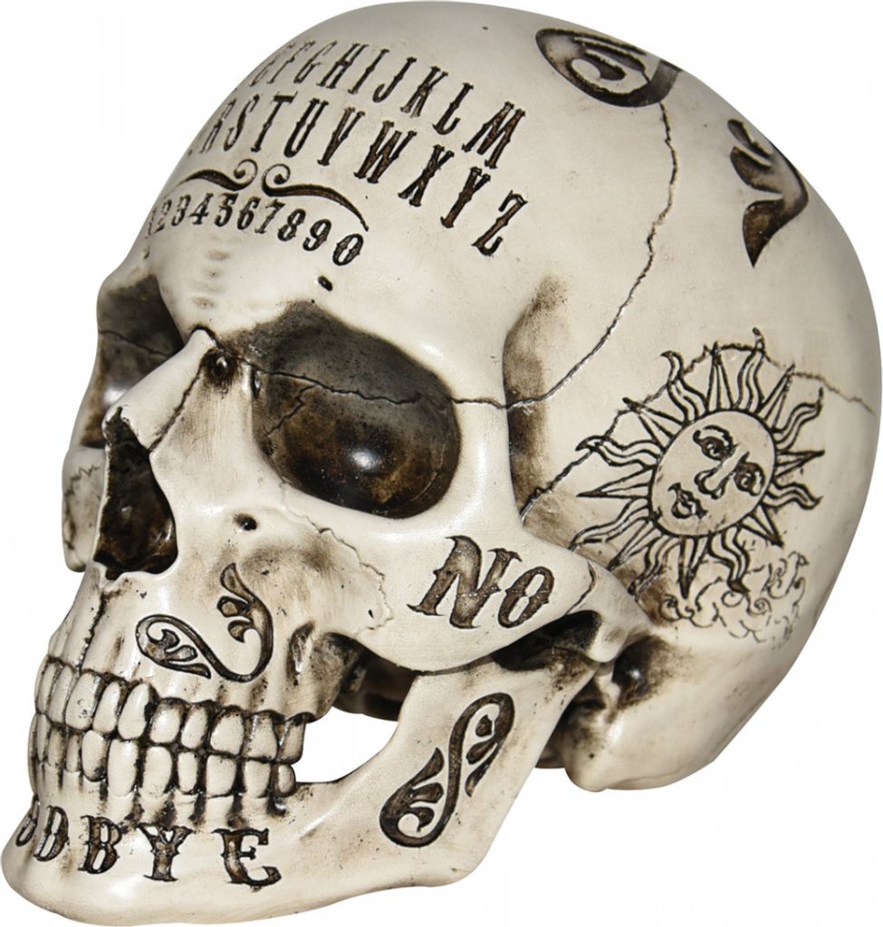 Mystischer Ouija Board Totenkopf 21cm