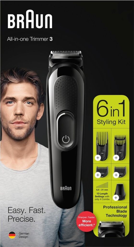 Braun MultiGroomingKit MGK3225 Schwarz 6-in-1 Produktbild 