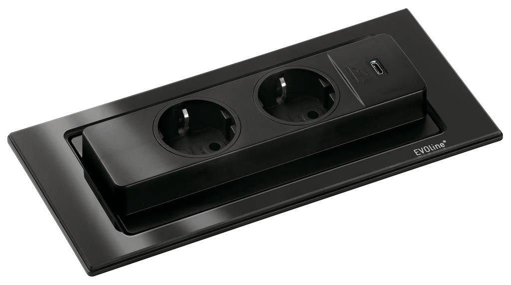 Schulte EVOline BackFlip 10.148 Ładowarka USB-C + wbudowane Zdjęcie produktu 