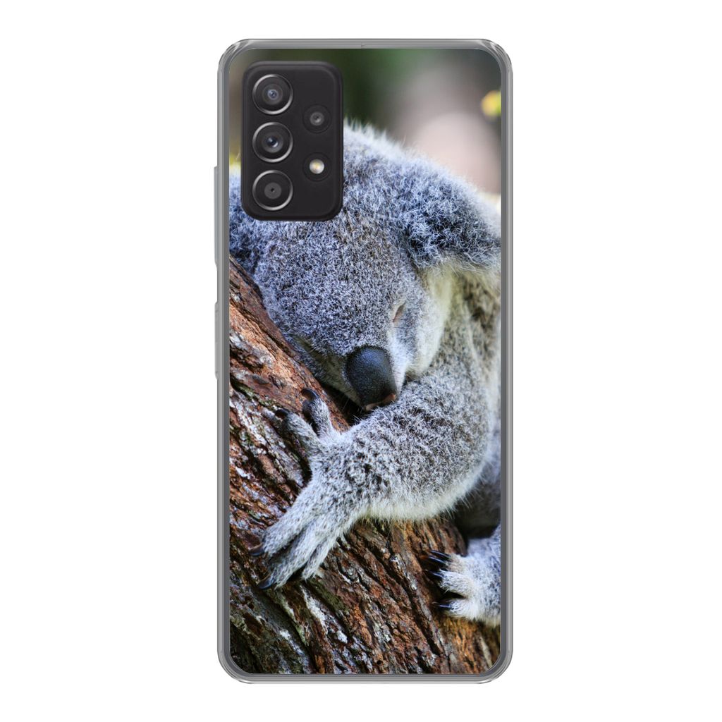 MuchoWow Handyhülle Schutzhülle Hülle für Samsung Galaxy A53 5G Koala - Kofferraum - Kuscheltier - Jungen - Mädchen Silikon Softcase Handy H...