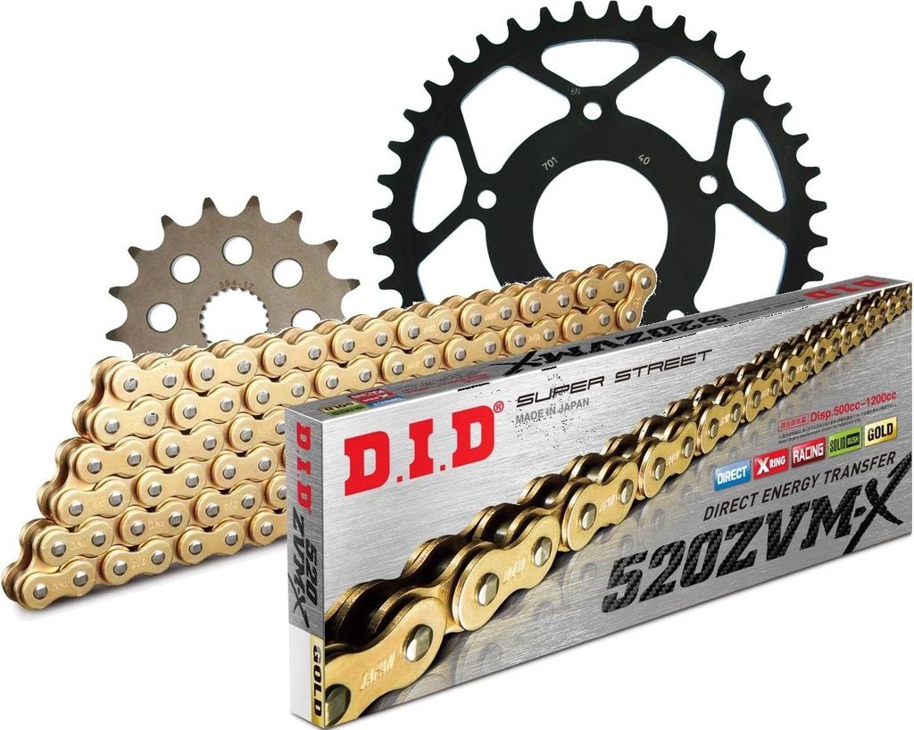 DID Kit Stahl APRILIA RS125 Extrema/Replica (25 PS)... 17-40-108 DID520ZVM-X(G&G) Niet