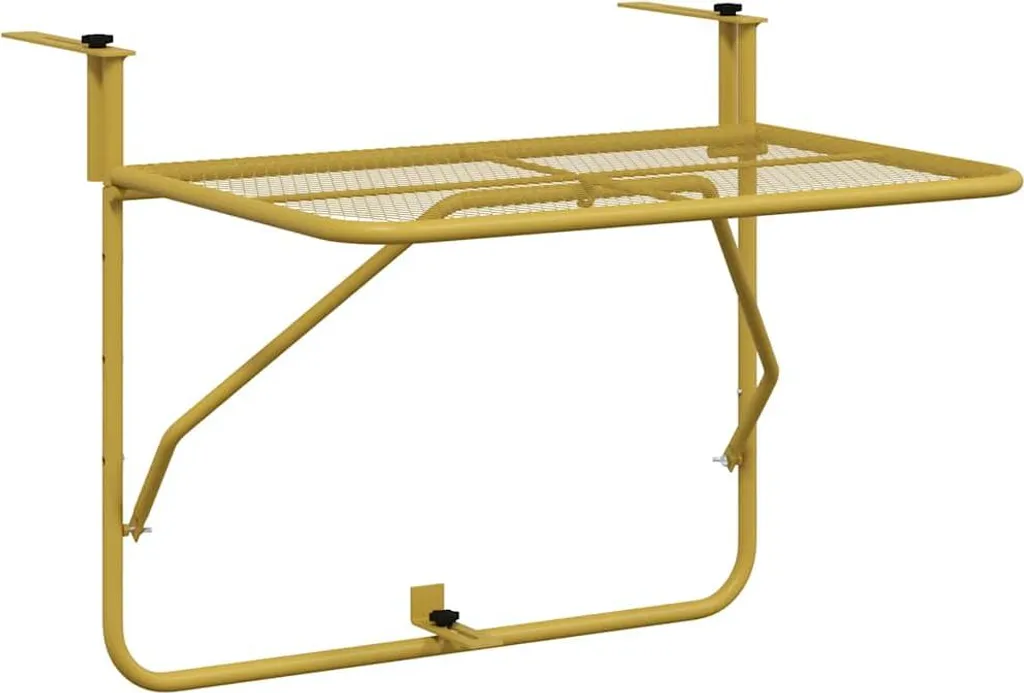 vidaXL Tavolo da balcone Golden 60x40 cm in acciaio
