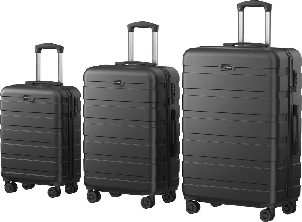 AlzaGuard Traveler Koffer, 3er Set - schwarz