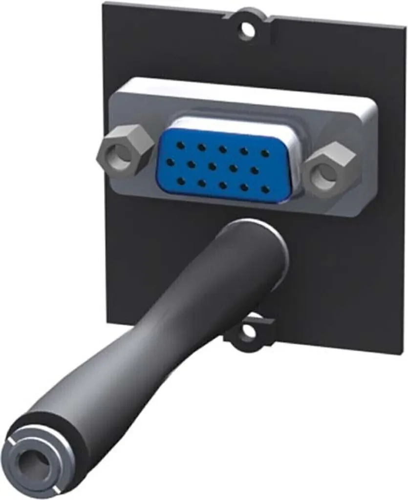 Solution Connectique VGA Audio : Module Bachmann Snap-In Noir 917.045