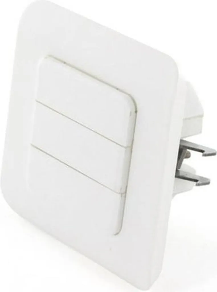 Interrupteur volet roulant connecté blanc PVC - Contrôle à distance sans fil