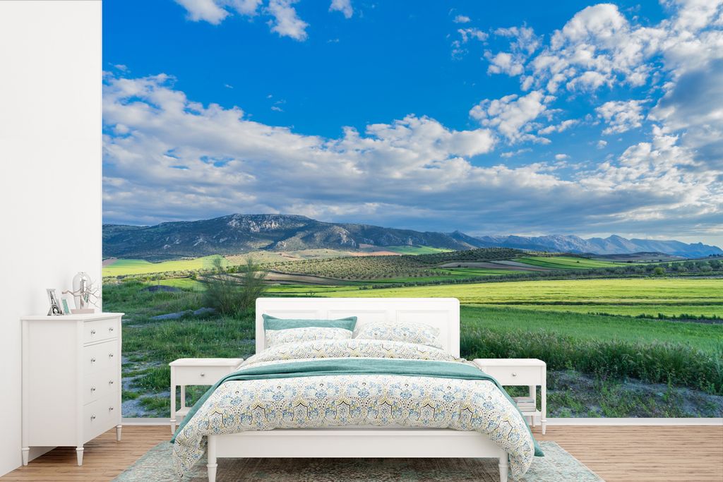 MuchoWow Fototapete für Wohnzimmer oder Schlafzimmer Wandtapete Vinyl Motivtapete Landschaft in Andalusien - 420x280 cm - Zimmer für Kinder