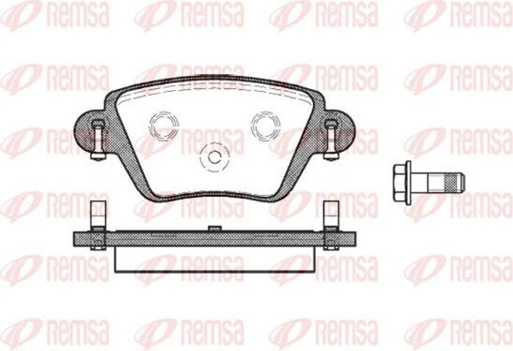 REMSA 0777.10 Bremsbelagsatz, Scheibenbremse OE 1152316 kompatibel mit X-Type, Kangoo