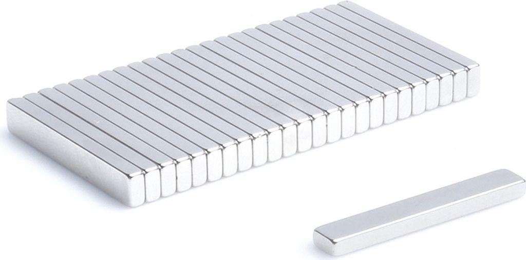 Neodym Magnete 25 x 4 x 2 mm N38 Quader Case - 10 Stück, Extrem stark, Magnettafeln, Kühlschränke, Whiteboards, DIY
