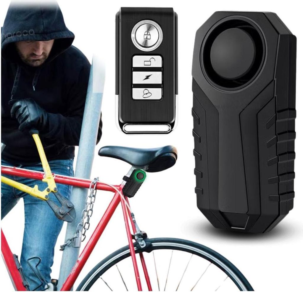 Lauter Fahrrad-Diebstahlalarm mit Fernbedienung Produktbild 