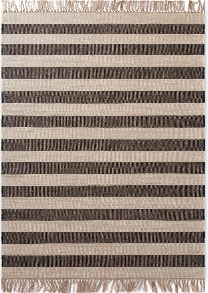 Tapis Jute Hanse Home Handloom 1.0 Playa - Naturel, Blanc, Noir | 160x230