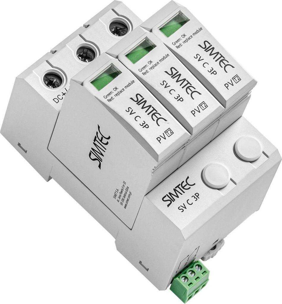 Varistor-Überspannungsableiter für Photovoltaikanlagen SV C 3P SIMTEC