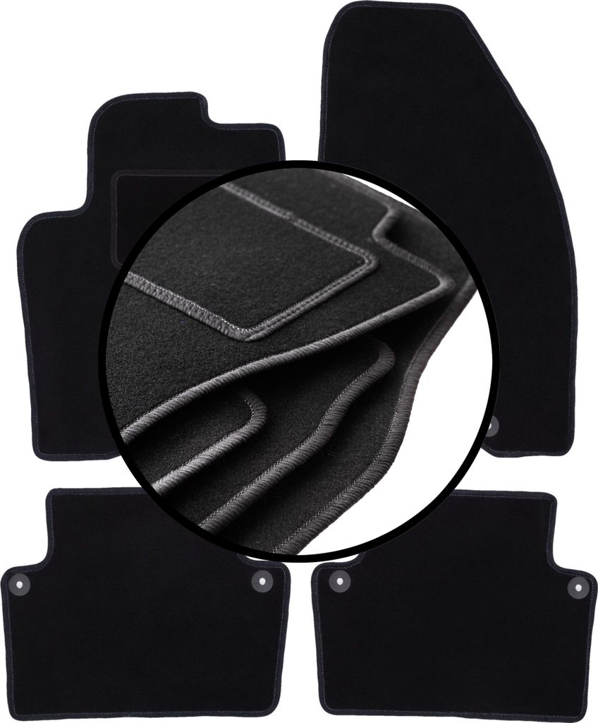 Komplettset Veloursmatten für: Volvo V70 II Kombi (2000-2007)