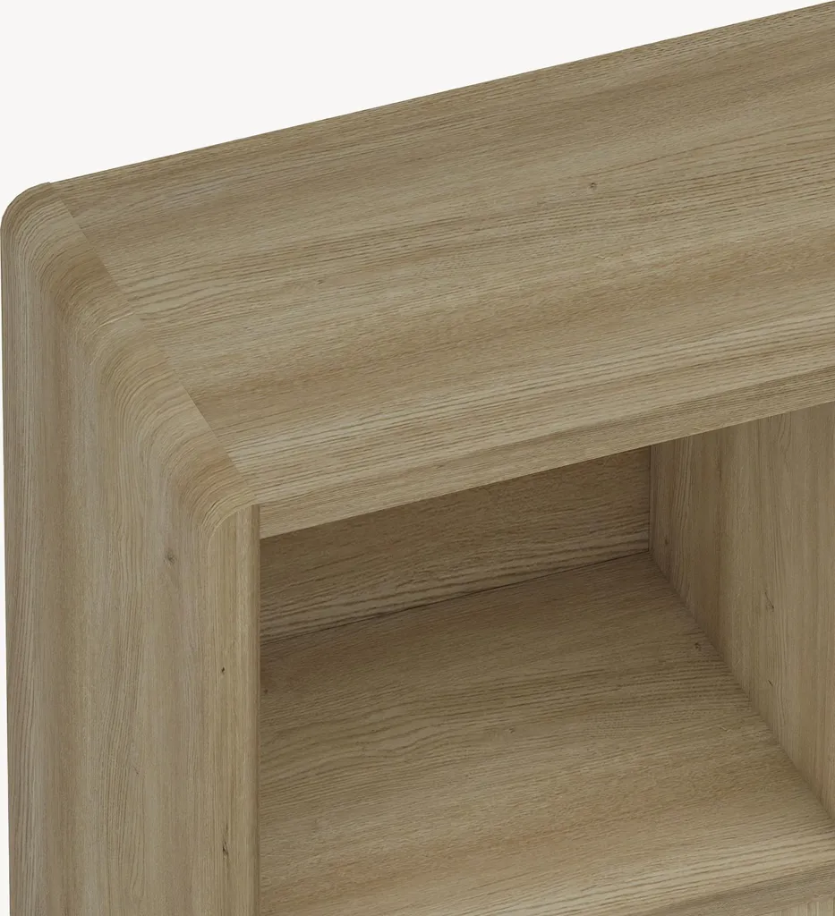 Buffet Lukkodso 6 Compartiments Chêne Rustique, Meuble Faible Profondeur - 12