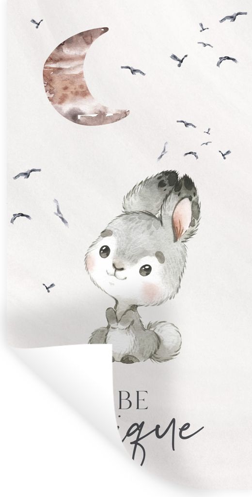 MuchoWow Wandtattoo Wandsticker Wandaufkleber Zitate - Kinder - Einzigartig sein - Jungen - Mädchen - Aquarellieren 20x40 cm Selbstklebend und R...