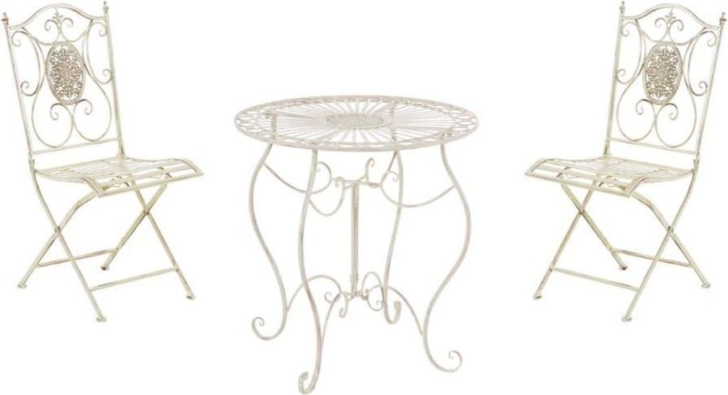 Gartenset im nostalgischen Design – elegante Gartenmöbel – handgefertigtes Eisen für Stabilität