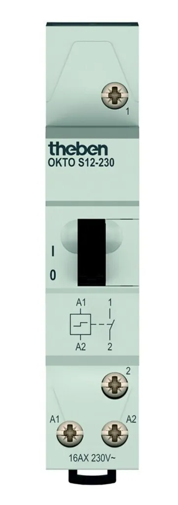 Télérupteur 230V Okto S12-230 Theben pour commande de luminaire rail