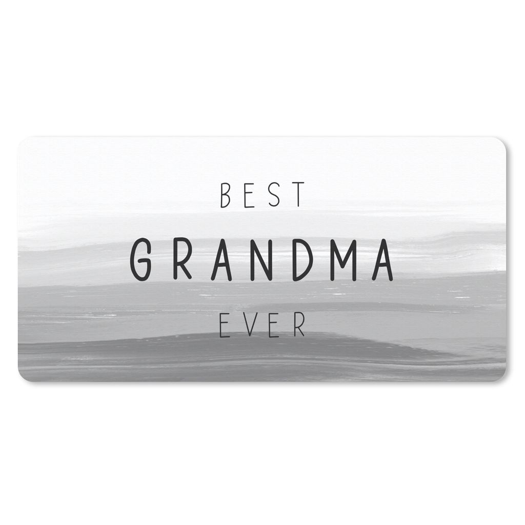 MuchoWow Mauspad Mousepad Sprüche - Zitate Best Grandma Ever - Oma Geschenk - Muttertag - schwarz-weiß 60x30 cm - Mousepads - Maus Mat - Pad - ...