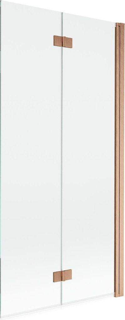 Mexen Mist Duschabtrennung 2-flügelig rechts 90 x 150 cm, transparent, gebürstetes Kupfer - 8A9-090-002-65-00-P