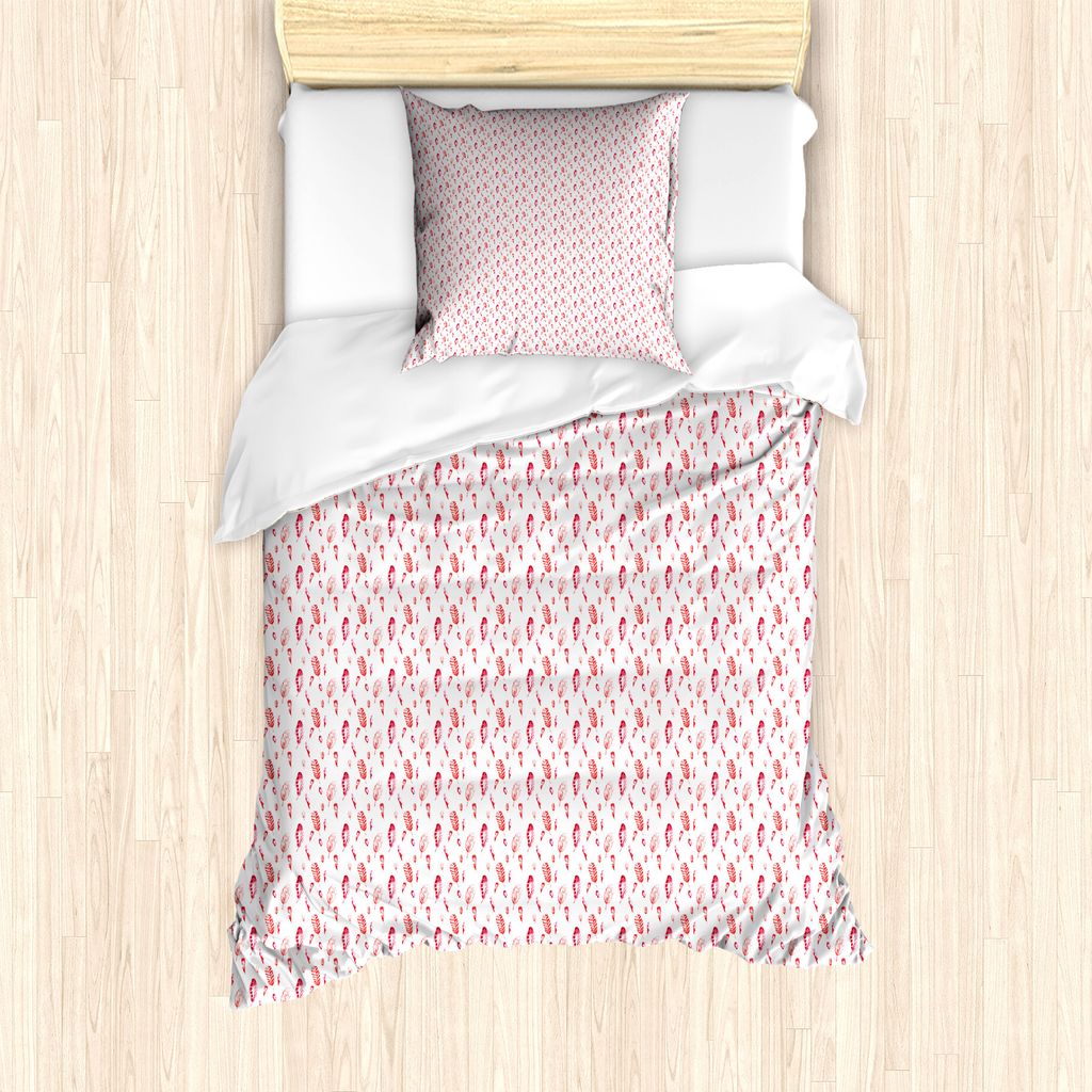 ABAKUHAUS Feder Bettbezug Set für Einzelbetten, Aquarell Bohemian, Milbensicher Allergiker geeignet mit Kissenbezug, 135 cm x 200 cm - 80 x 80 cm,...