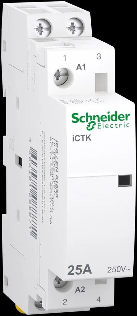 Contacteur modulaire 25A pour commande de chauffage et ballon 230V