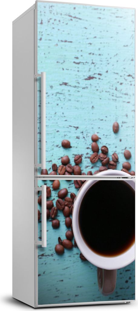 Tulup Kühlschrankdekoration - 70x190 cm - Aufkleber auf dem Kühlschrank - Tasse Kaffee