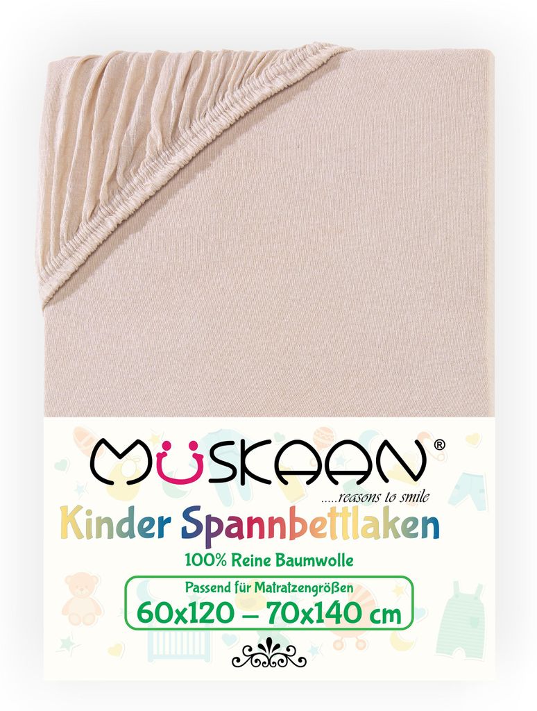 Müskaan Jersey Kinder Spannbettlaken 60x120 - 70x140 cm Produktbild 