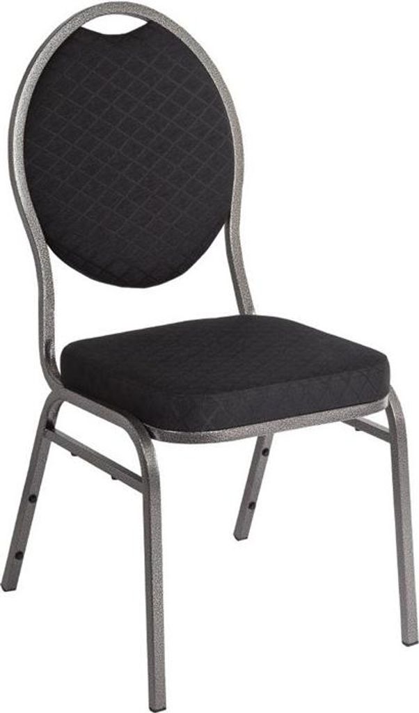 Bolero Bankettstühle mit ovaler Rückenlehne in schwarz 4 Stück