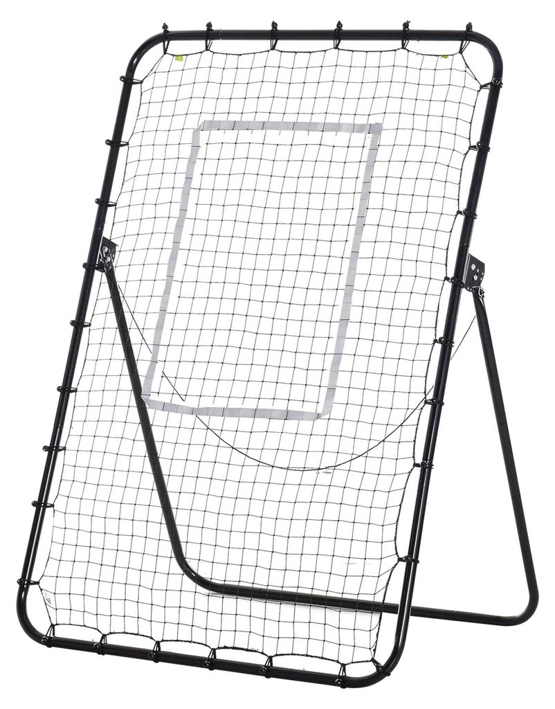 HOMCOM voetbal rebounder, inklapbaar voetbalkooi, kickback Productafbeelding 