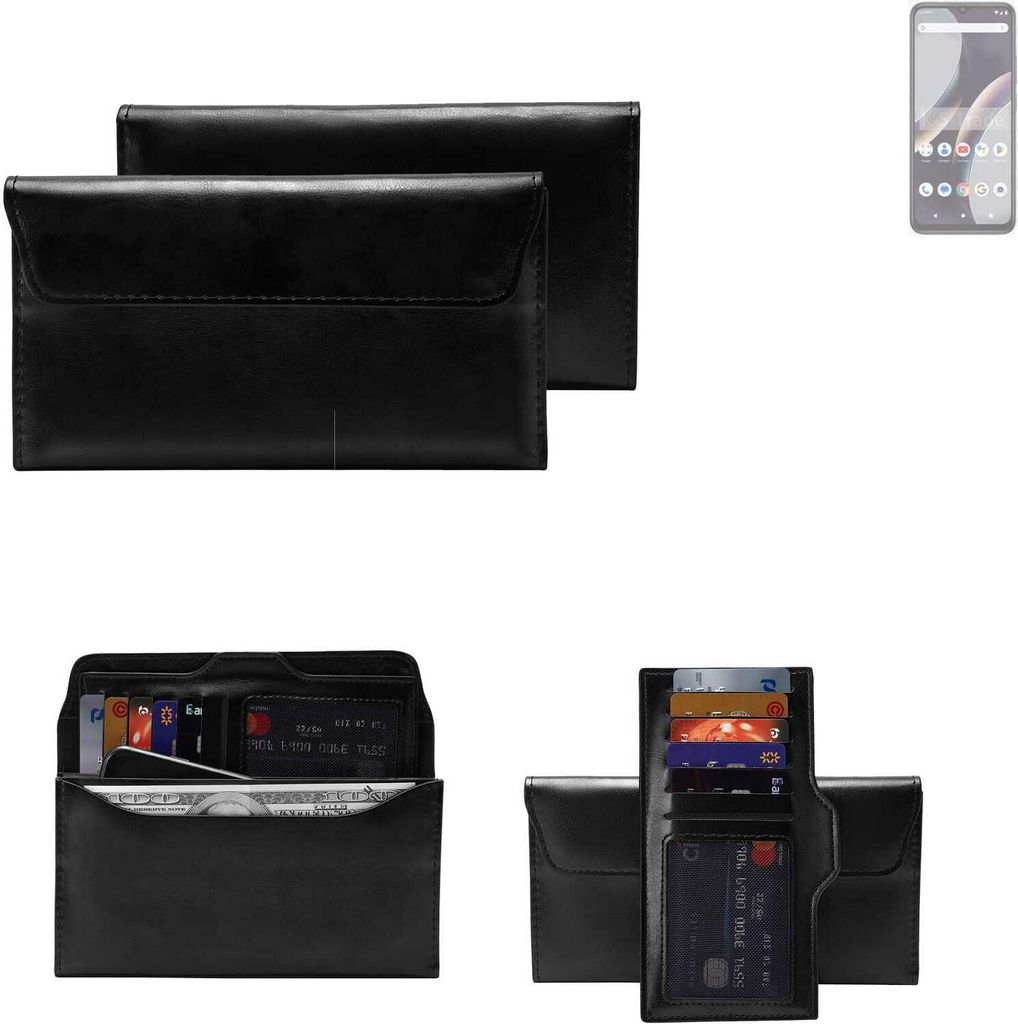 K-S-Trade Handy Hülle kompatibel mit BLU C9 Schutz Hülle Tasche Schutz Case Handytasche Kunstleder schwarz, 1x
