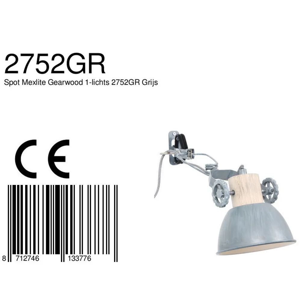 Spot Industriel Robuste Gearwood Gris : Solution Éclairage Durable - 7