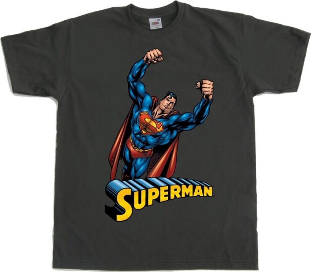 Superman Flying T-Shirt - XX-Large - Dark-Grey