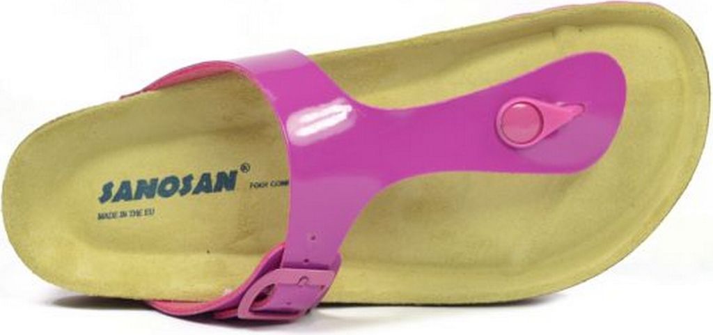 Sanosan - Damen Sandalen "Geneve Lacquered", Leder BS3125 (38 EU) (Weiß/Braun)