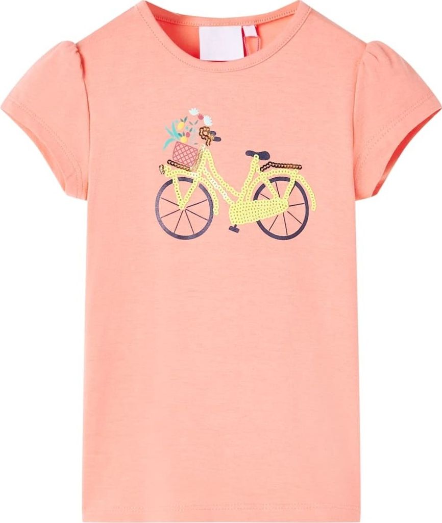 "WINTER SALE"Kinder-T-Shirt - Modernes und langlebige - Neonkoralle 116 NEU934808 - Arbeitshosen