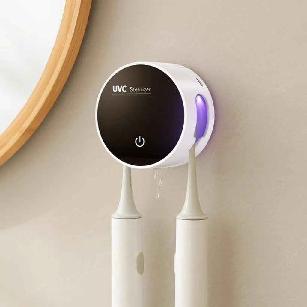 Porte-brosse à dents anti-bactérien blanc : fini l'humidité et les germes