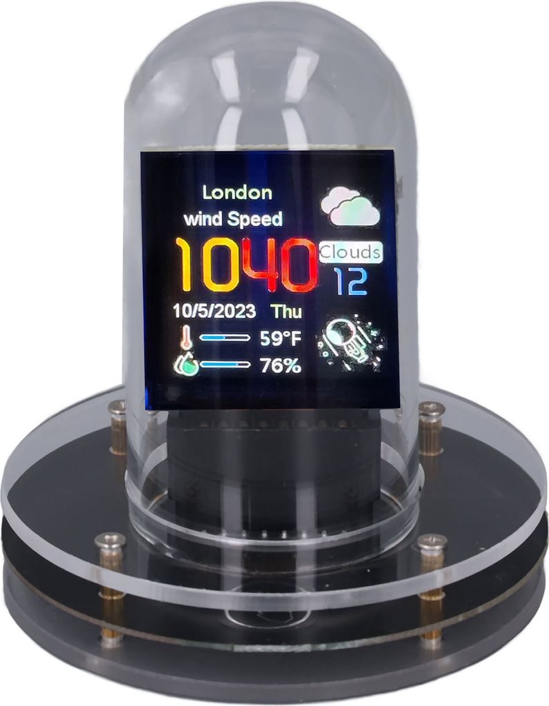 Nixie Tube Clock WiFi RGB IPS LCD Screen Weather Display 12 Obrázek produktu 