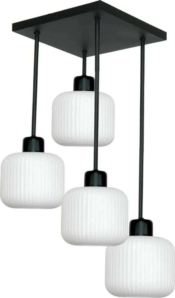 Plafoniera Classica Nera Sonia 15-453 - Illuminazione Elegante Vetro