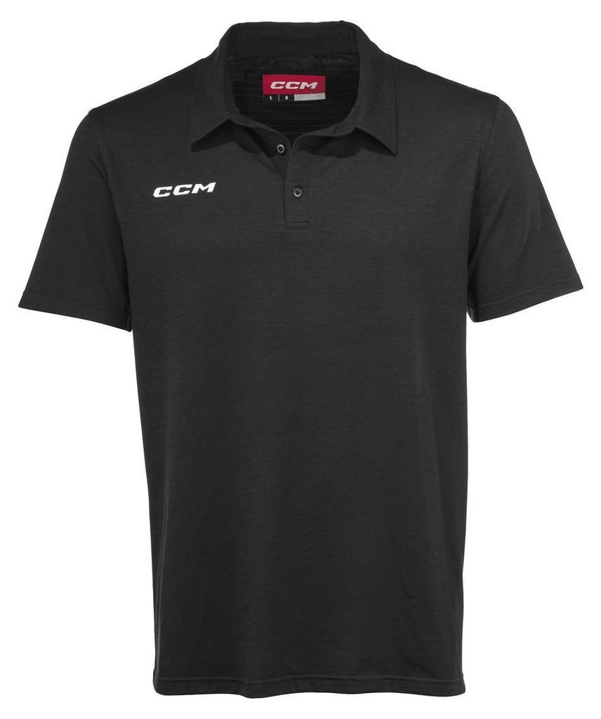 CCM FITTED TEAM POLO Senior, rozmiar:M, kolor:czarny Zdjęcie produktu 