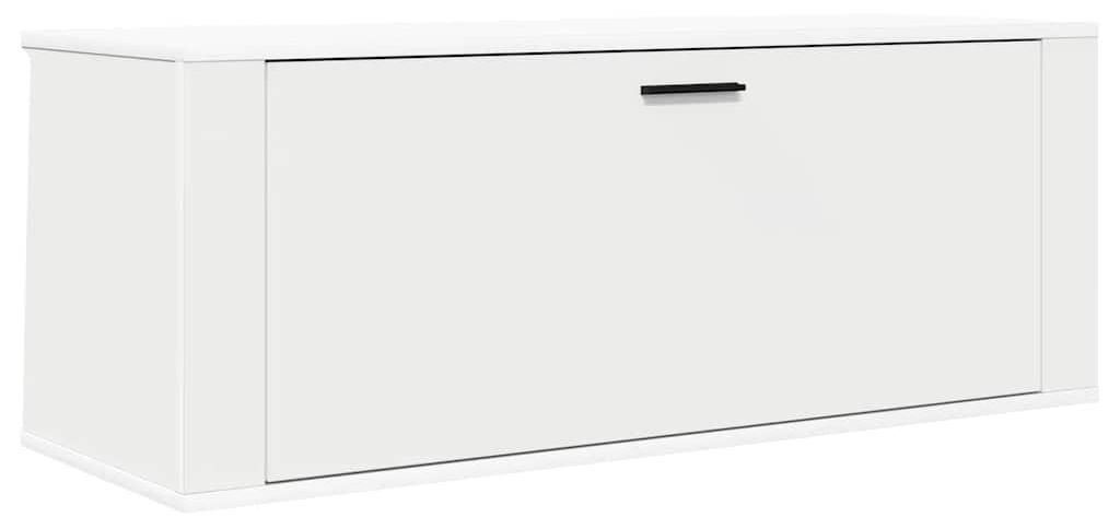 vidaXL Scarpiera a muro bianca 100x35x38 cm in materiale Immagine del prodotto 