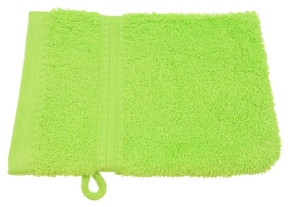 Julie Julsen BIO Waschhandschuh Apfelgrün 15 x 21 cm Produktbild 