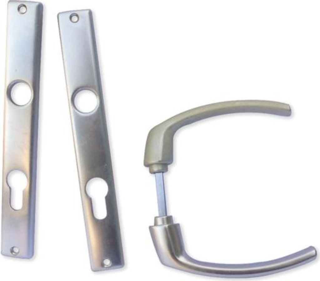 Satz Aluplatte schmal Ovalfiliz PRODIF - 25 mm - i-Schlüssel - Champagne - Ép.38/47 Entrx70 F/Holzschraube - 675317