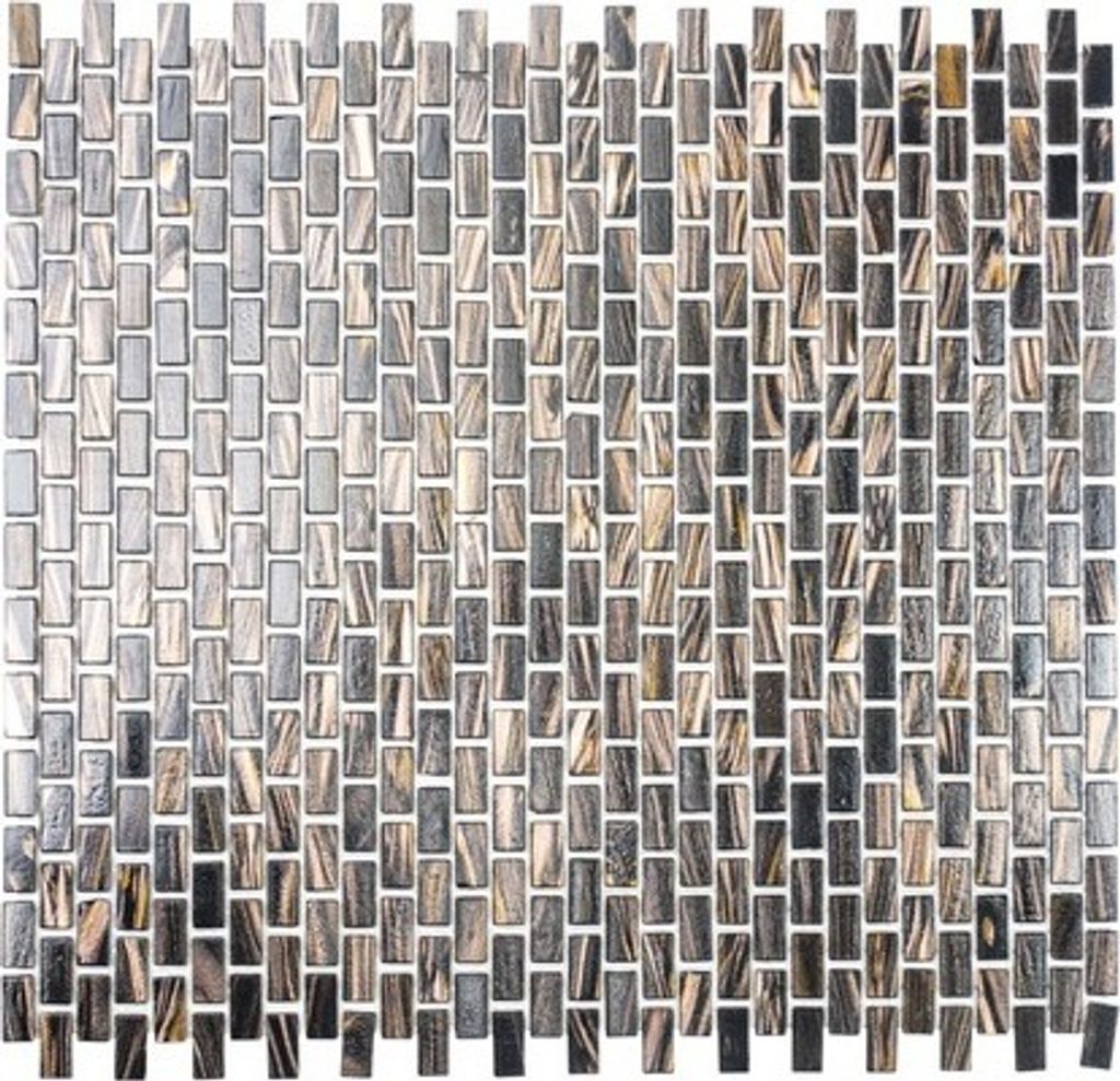 Glasmosaik braun/gold 30,5x32,7 cm