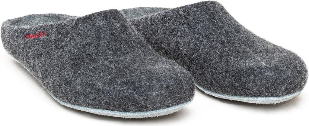 Magicfelt Filz Pantoffeln Aus feinster, handgelesener Schurwolle, Mit Ledersohle, Natürliche Materialien