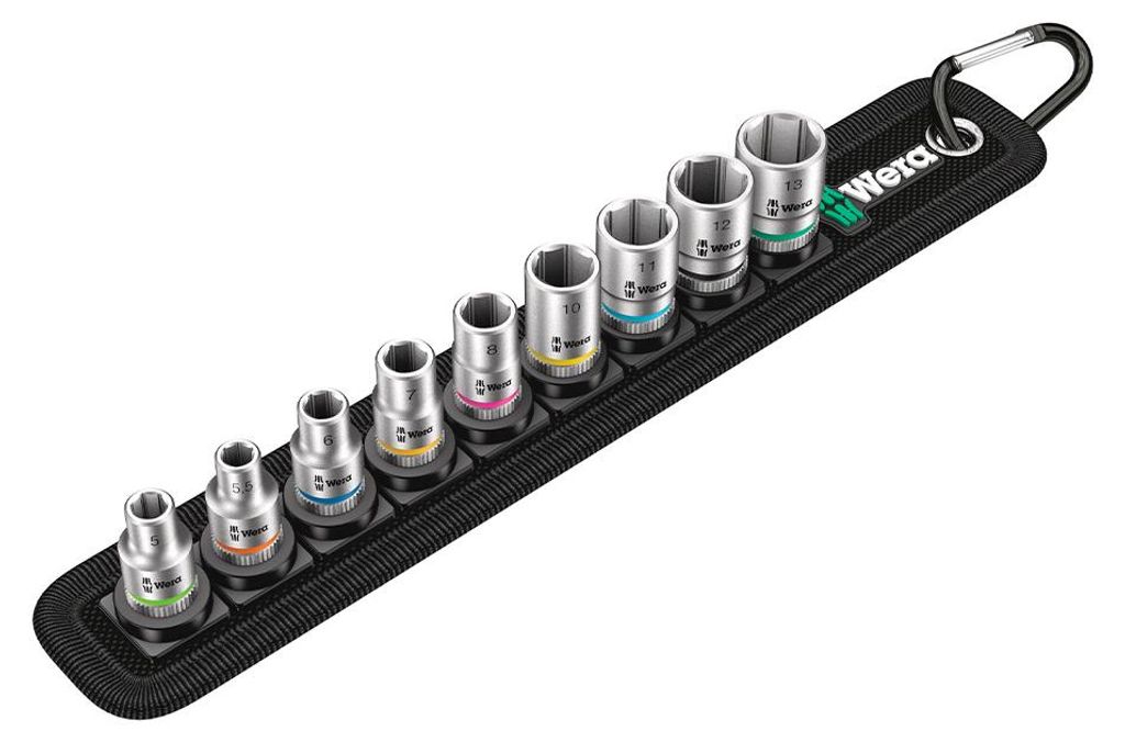 Wera 05003883001, jeu de douilles, 1/4", métrique, 9 Image du produit 