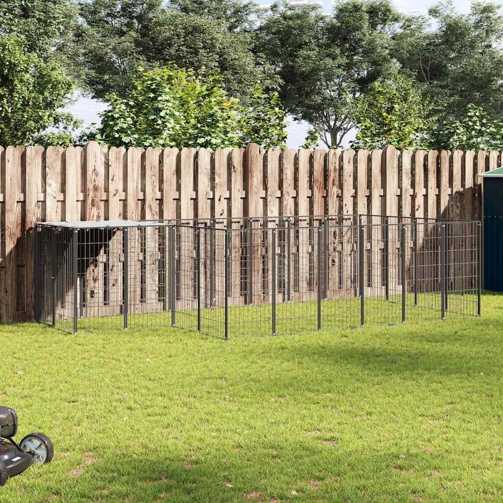"2026 Promotion" Hundezwinger Schwarz 8,47 m² Stahl - Sonstiges Hundezubehör CC4183