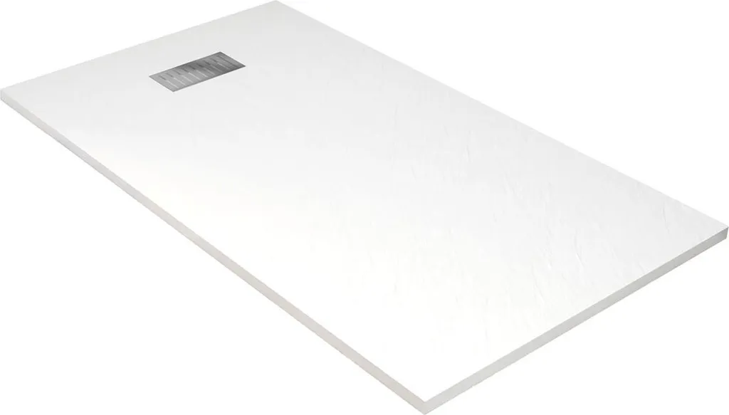 Receveur de douche 80x140 idéal Italienne Blanc Pierre et Caniveau Inox