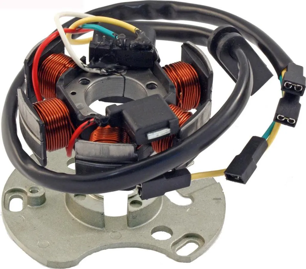 Stator d'allumage RMS avec plaque d'ancrage support 6 bobines Durc